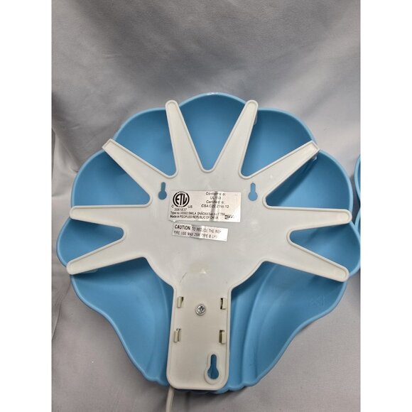 IKEA Smila Snacka Sea Shell Shaped Wall Mount Light Lamp Blue Lot Of 2- VTG - Picture 6 of 16